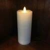 Flameless Pillar Candle - Mirage Gold - Cream - 7in X 3in -Christmas Store battery operated pillar candle mirage gold led candle cream 360 degree 7in x 3in 13