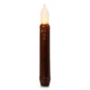 Battery Taper Candle - Brown Wax - 6in - Pack Of 2 -Christmas Store battery operated taper candle brown taper candles battery operated pack of 2 30