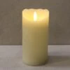 Battery Pillar Candle With Timer - 6x3 - Ivory -Christmas Store battery pillar candle with timer 3x6 ivory 12