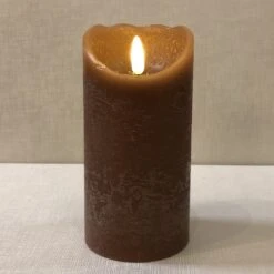 Battery Pillar Candle With Timer - 3x6 - Spice