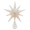 Battery Tree Topper - Silver Glitter Bethlehem Star
