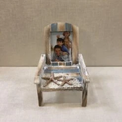 Beach Picture Frame - Beach Chair - Holds 2.5in X 3.5in Photo