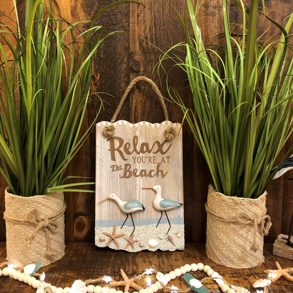 Beach Wall Decor - Shore Birds - Relax You're At The Beach - 15.5in 4 Beach Wall Decor - Shore Birds - Relax You're At The Beach - 15.5in - Image 2