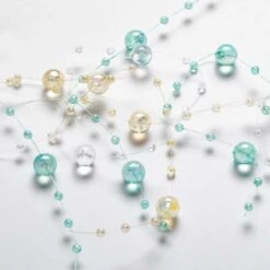 Beaded Garland - Aqua Pearl - 5ft