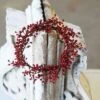 Berry Candle Ring - Red Berry - 6.5in -Christmas Store berry candle ring red berry 6 5 inch 16