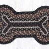 Earth Rug - Dog Bone Pet Placemat - Mocha/Frappuccino - 13in X 22in -Christmas Store braided oval table runner 13 x 48 blue rose 24