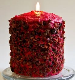 Cake Candle - Homespun Harvest - 5in X 4.5in