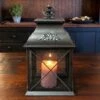 Candle Lantern Holder - Antique Black Lantern - 10.5in -Christmas Store candle lantern holder antique black lantern 10 5in 12