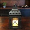 Candle Lantern Holder - Antique Black Star Lantern - 8.5in -Christmas Store candle lantern holder antique black star lantern 8 5in 12