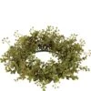 Green Leaf Candle Ring - Eucalyptus - Green - 6.5in -Christmas Store candle ring eucalyptus candle ring 6 5 23