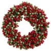 Green/Red Frost Candle Ring - 3.75in -Christmas Store candle ring green red frost candle ring 3 75in 17