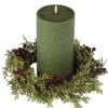 Holly Berry Candle Ring - Mini Leaf & Red Berries - 4.5in -Christmas Store candle ring leaf berry candle ring 4 5 19