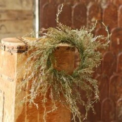 Cedar Candle Ring - Weeping Snowy Cedar - 6in