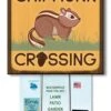 Chipmunk Crossing Sign For Yard - 8in -Christmas Store chipmunk crossing sign for yard 8in 12