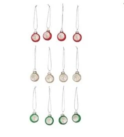 Christmas Ornament - "Christmas Ball Ornament Set" - Set Of 12
