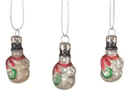 Christmas Ornament - "Miniature Snowman Ornament Set" - Set Of 6