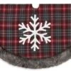Christmas Tree Skirt Red/Gray With Snowflake - 48in -Christmas Store christmas tree skirt red gray with snowflake 48in 9