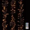 Cluster Garland Lights - 600 Warm White LED Lights - Brown Wire - 19ft -Christmas Store cluster garland lights 600 warm white led lights brown wire 19ft 16
