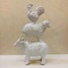 Cow/Sheep/Rooster Statue - Glazed Ceramic - White - 14in 2 Cow/Sheep/Rooster Statue - Glazed Ceramic - White - 14in -Christmas Store cow sheep rooster statue glazed ceramic white 14in 13