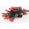 Faceted Christmas Lights - Red C6 LED - Electric/Green Cord - Set/50 1 Faceted Christmas Lights - Red C6 LED - Electric/Green Cord - Set/50 -Christmas Store electric light set 50 led light string red 18