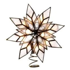 Electric Tree Topper - Capiz Star - 8.5in
