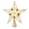 Electric Tree Topper - Gold Star And Pinecones - 11.5in -Christmas Store electric tree topper gold star and pinecones 11 5in 12