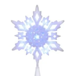 Electric Tree Topper - White Snowflake - 10in