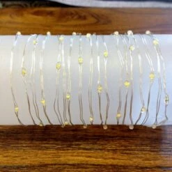 Micro LED Lights - Warm White LED - Battery/Silver Wire - 60 Lights -Christmas Store everlasting glow reg wire string lights warm white led battery silver wire commercial grade indoor outdoor set of 60 30