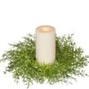 Feather Fern Candle Ring - Green - 5in -Christmas Store feather fern candle ring green 5in 12