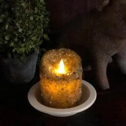 Flameless Pillar Candle - Evening Mocha - 3x4