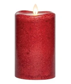 Flameless Pillar Candle - Mirage Gold - Chili - 6in X 3.75in