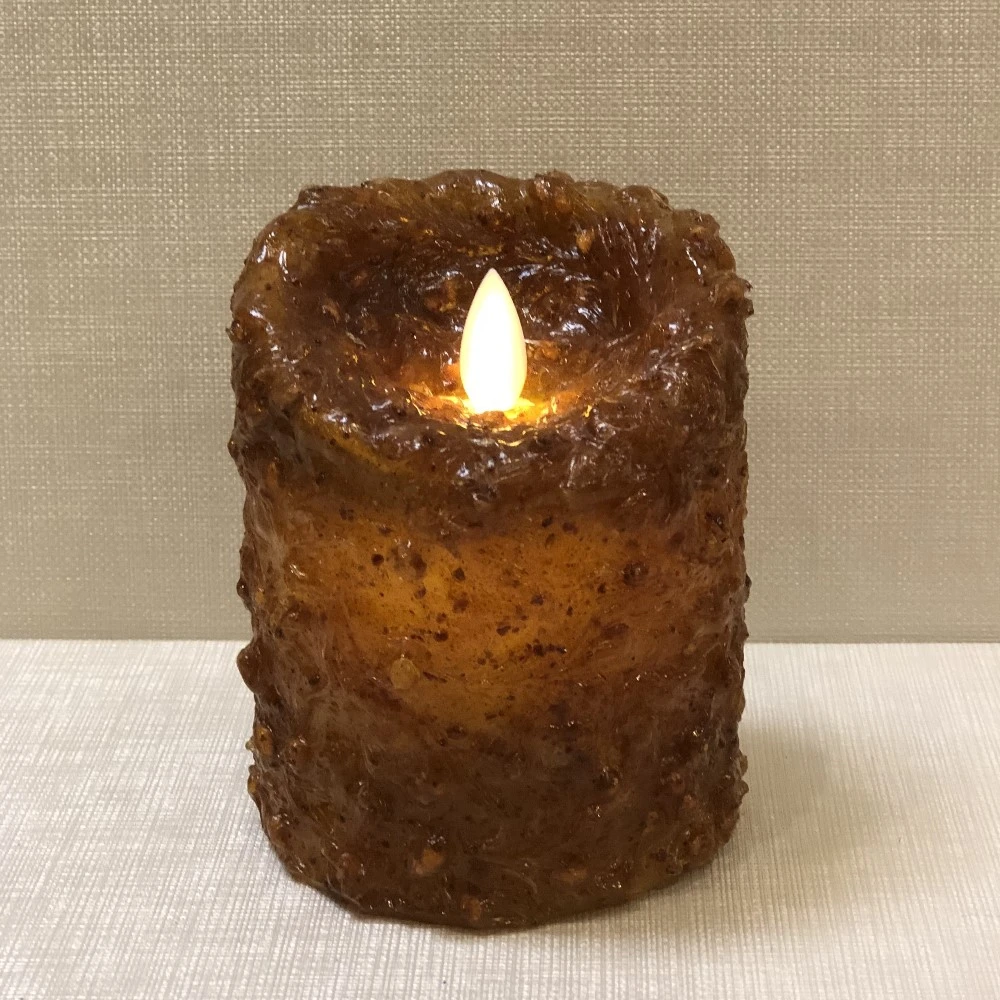 Flameless Pillar Candle - Spicy Rosehip - 3x4 4 Flameless Pillar Candle - Spicy Rosehip - 3x4 - Image 2