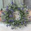 Floral Candle Ring - Savannah Buds Purple - 6in -Christmas Store floral candle ring savannah buds purple 6in 12