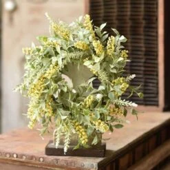 Floral Candle Ring - Wild Wonder Yellow - 6in