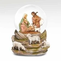 Fontanini Glitterdome - Holy Family With Sheep