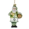 Glass Ornament - Irish Santa With Beer - 5in -Christmas Store glass ornament irish santa with beer 5in 12
