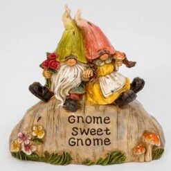 Gnome Sweet Gnome Decorative Garden Stone - 8in