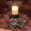 Hammered Glass Candle Hurricane - 9.5in X 6.5in -Christmas Store hammered glass candle hurricane 9 5in x 7in 19