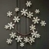 Holiday Artificial Wreath - Glitter Wood Snowflake - 12 Inch -Christmas Store holiday artificial wreath glitter wood snowflake 12 inch 15