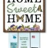 Home Sweet Home Sign For Yard - Butterflies/Pansies - 8in -Christmas Store home sweet home sign for yard butterflies pansies 8in 9