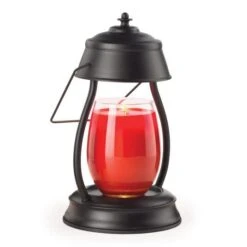 Jar Candle Warmer - Black Hurricane Lantern Candle Warmer