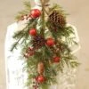 Jingle Pine Teardrop Swag - 26 Inch -Christmas Store jingle pine teardrop swag 26in 13
