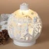 Lighted Water Lantern Snow Globe - White Santa/Sleigh -Christmas Store lighted water lantern snow globe white santa sleigh 10