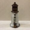 Lighthouse Candle Holder - Natural/Brown - 9.5in -Christmas Store lighthouse candle holder natural brown 9 5in 18