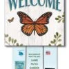 Monarch Butteryfly Sign - Welcome Sign For Yard - 8in -Christmas Store monarch butteryfly sign welcome sign for yard 8in 12