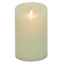 Flameless Pillar Candle - Mystique LED - Ivory - 5in X 3.25in