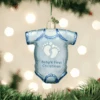 Old World Christmas Glass Ornament - Blue Baby Onesie -Christmas Store old world christmas ornament blue baby onesie 15