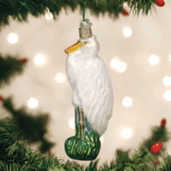 Old World Christmas Glass Ornament - Great Egret