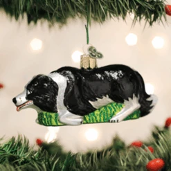 Old World Christmas Glass Ornament - Herding Border Collie