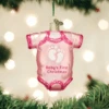 Old World Christmas Glass Ornament - Pink Baby Onesie -Christmas Store old world christmas ornament pink baby onesie 15